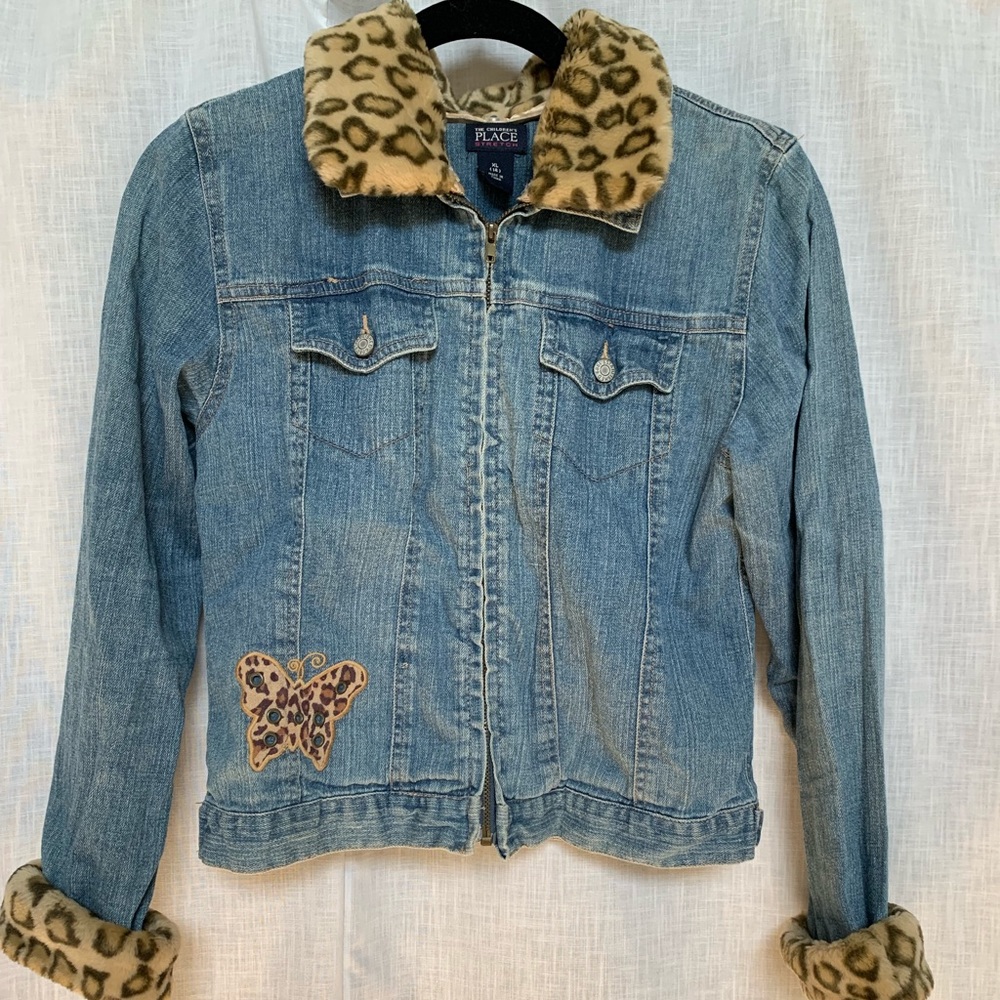 Children’s Place Cheetah Jean Jacket